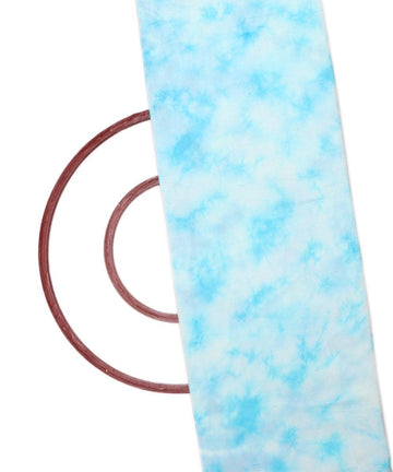 light blue tie dye print uppada silk fabric